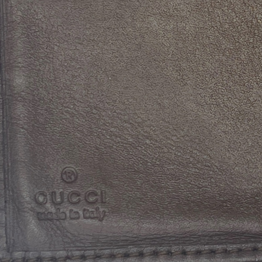 Gucci GG Monogram Wallet Brown Canvas Leather Vintage Authentic - Picture 10 of 11